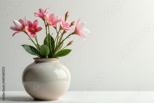 Wallpaper Mural Elegant ceramic flowerpot vase, modern design, vase, minimalist, new Torontodigital.ca
