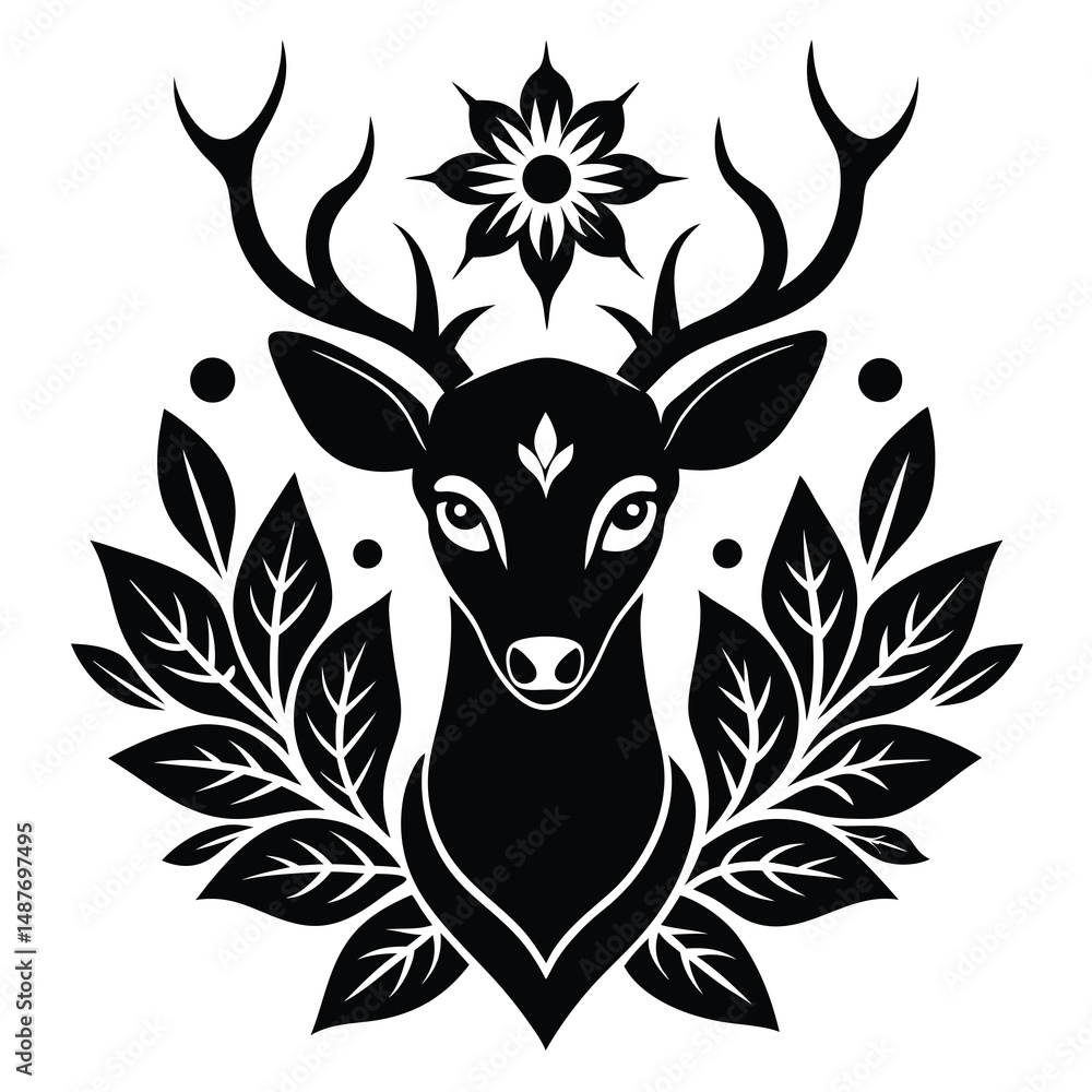 Fototapeta premium Deer Mandala Design