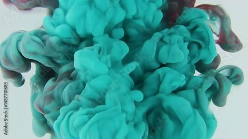Ink Dropping and Mixing Underwater in Slow Motion