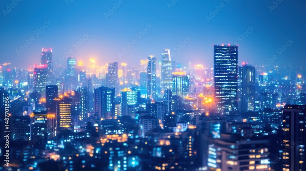 Futuristic cityscape with glowing neon lights and geometric architecture, embodying a vision of advanced urban harmony.
Futuristic cityscape with glowing neon lights and geometric architecture, embodying a vision of advanced urban harmony.