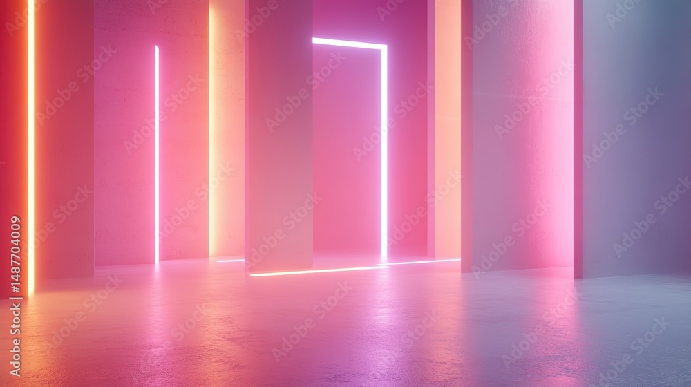 Futuristic cityscape with glowing neon lights and geometric architecture, embodying a vision of advanced urban harmony.
Futuristic cityscape with glowing neon lights and geometric architecture, embodying a vision of advanced urban harmony.