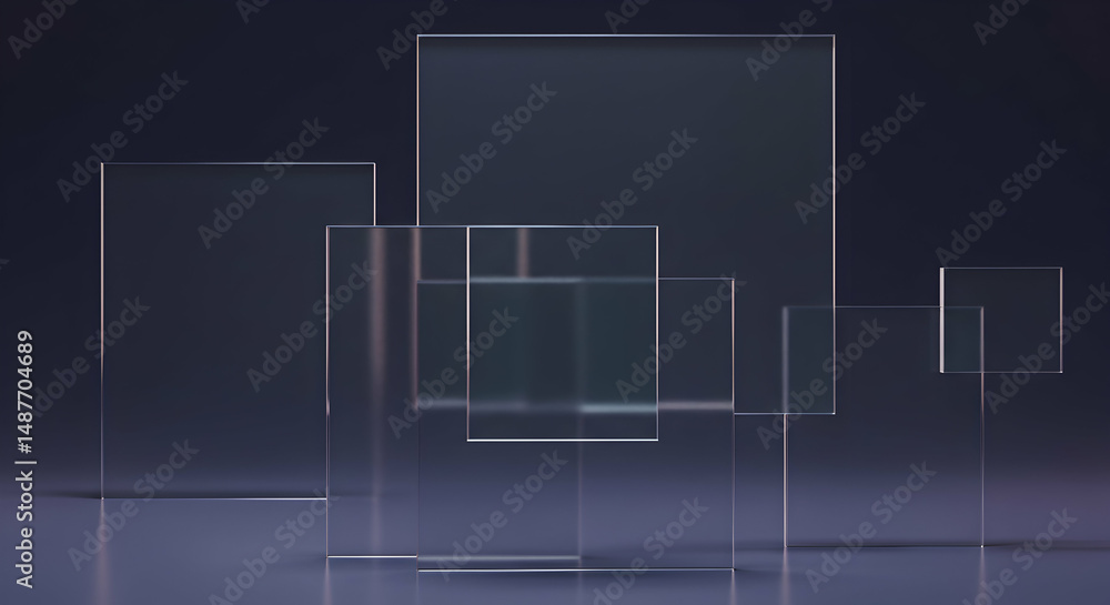 abstract, background, backdrop, Abstract Glass Panels on Dark Background abstract, background, backdrop, Abstract Glass Panels on Dark Background