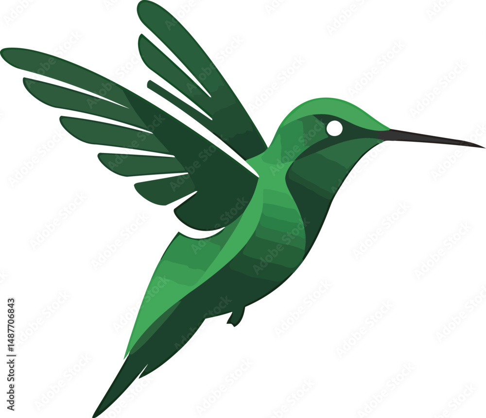 Obraz premium Minimalist Hummingbird in Flight