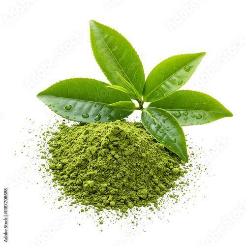 green tea leaves