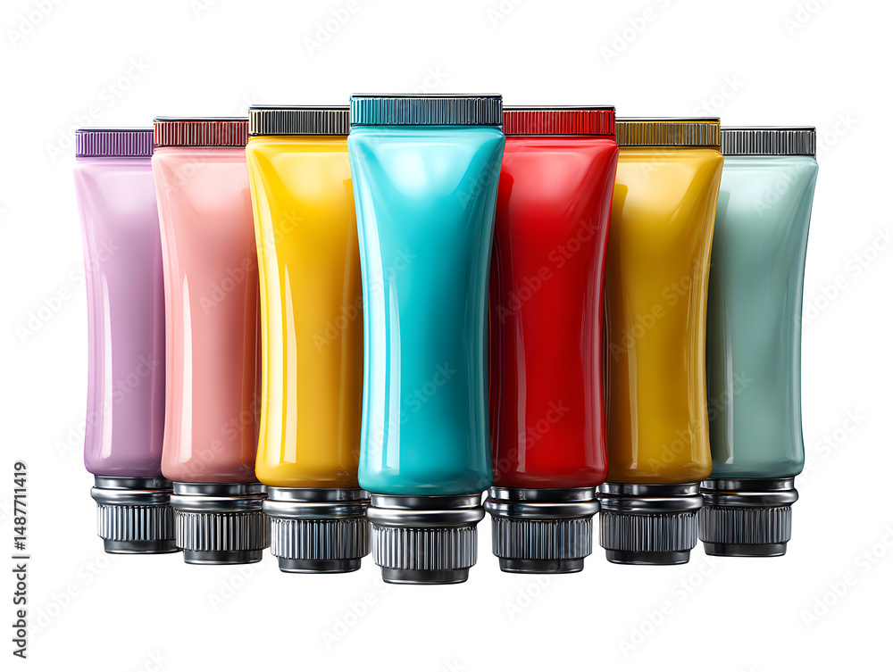 custom made wallpaper toronto digitalCollection of artist?s paint tubes in pastel colors, isolated to transparent background