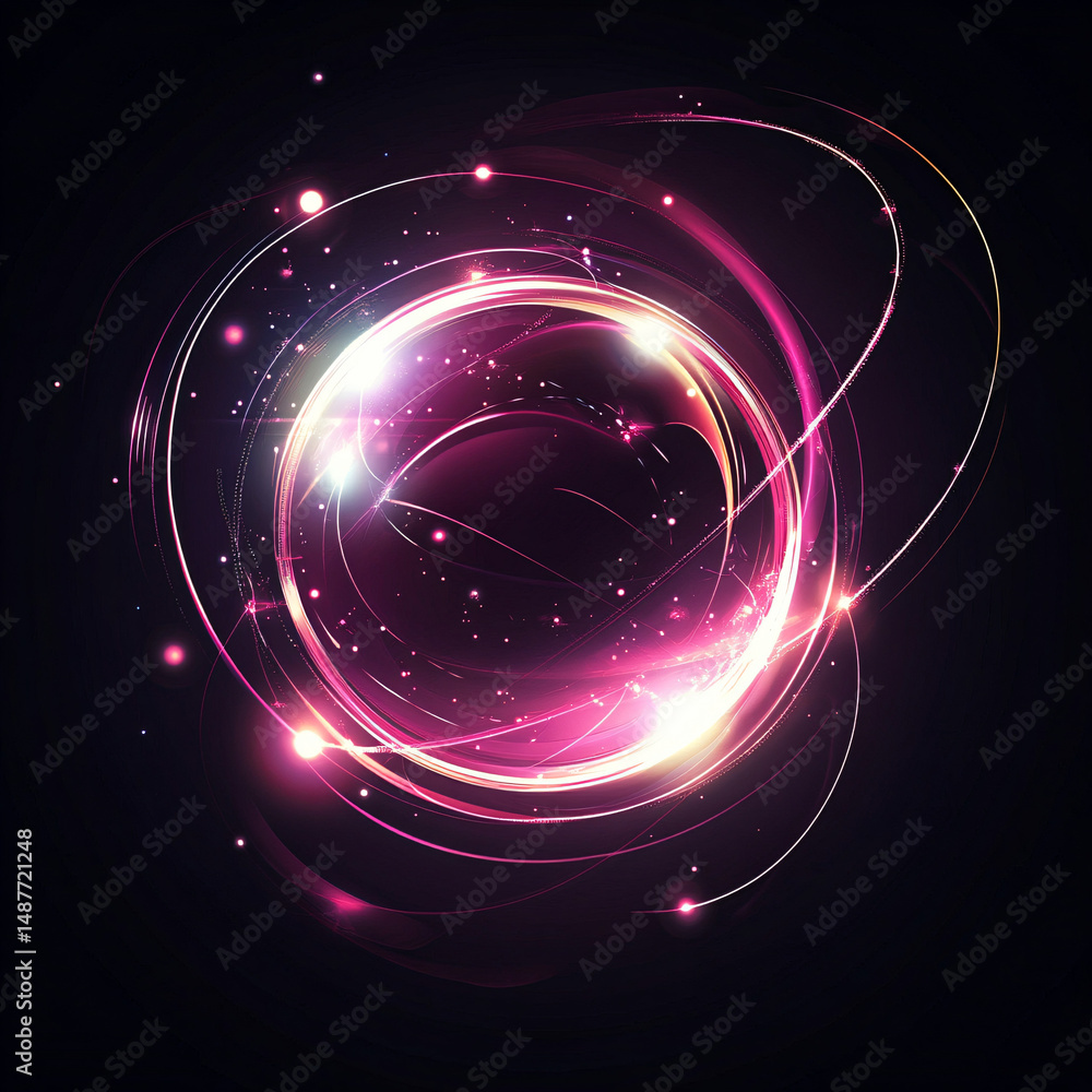 Obraz premium Light effects art on a black background 