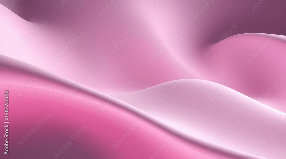 Obraz premium Abstract Pink Fluid Waves