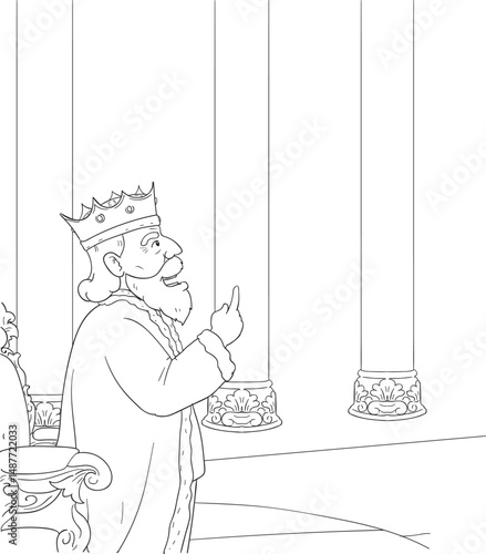 King in the Palace, cartoon style