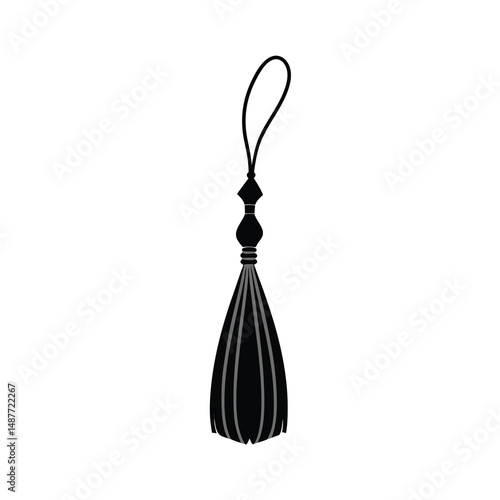 tassel design black vector silhouette