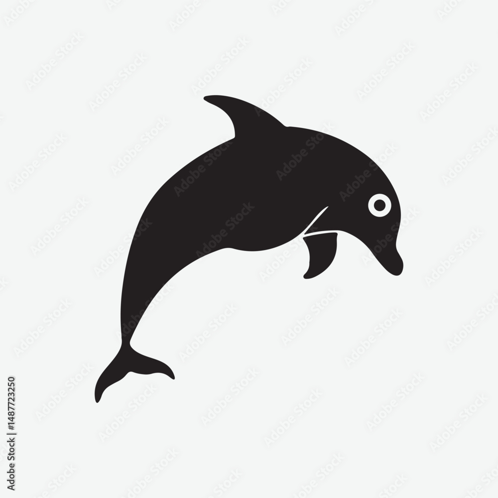 Fototapeta premium High-Quality Dolphin Silhouette Vectors | Elegant and Artistic Dolphin Silhouettes