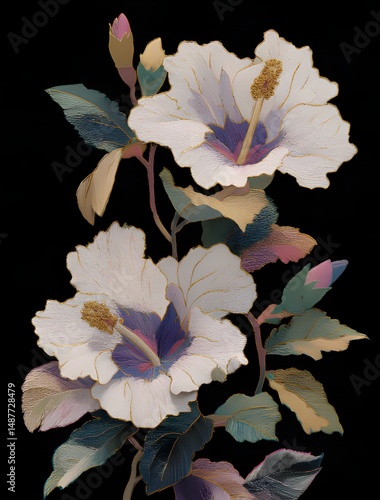 pink and white flowers