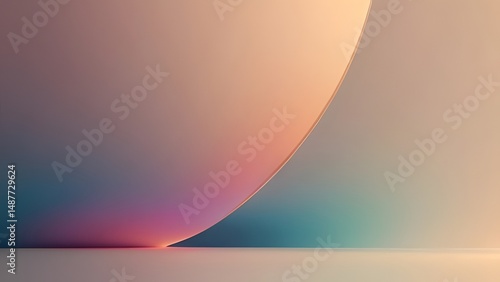 Abstract vector design with bright sun rays emanating like a sunset over the horizon, a vibrant illustration of light and color