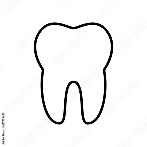 Tooth icon. Tooth outline vector illustration