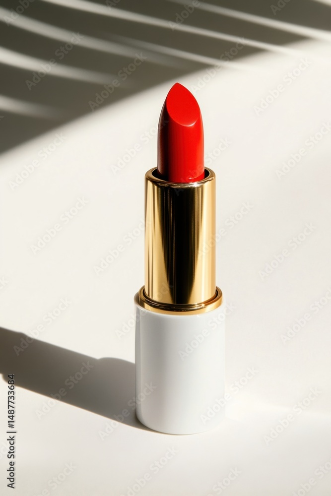 cosmetic product shot, lipstick tube on pure white background, minimalist styling, premium beauty concept cosmetic product shot, lipstick tube on pure white background, minimalist styling, premium beauty concept