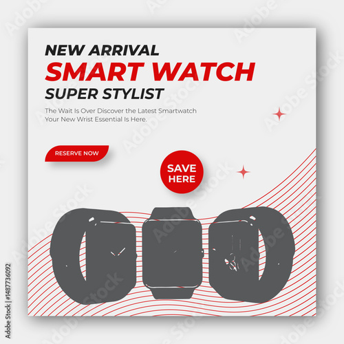smart watch social media post design