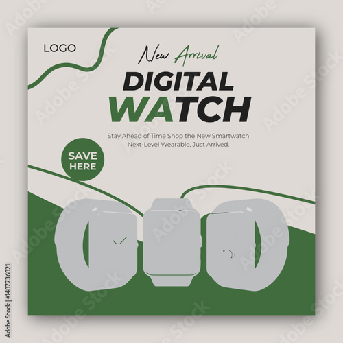 smart watch social media post design