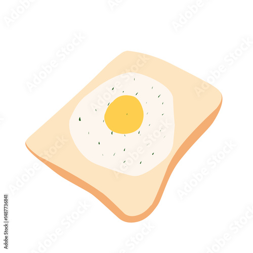 Flat design illustration of bread with various fillings 