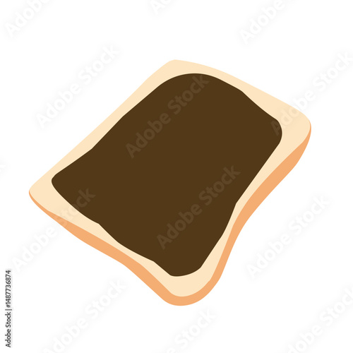 Flat design illustration of bread with various fillings 