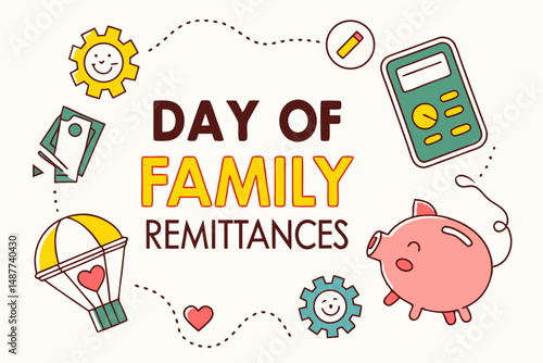 DAY OF FAMILY REMITTANCES vector illustration