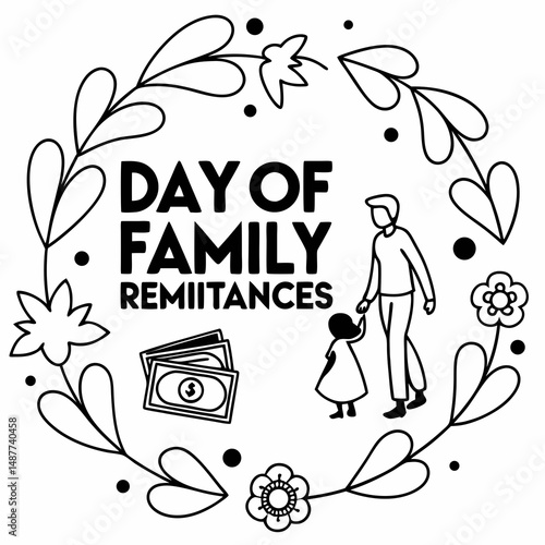 DAY OF FAMILY REMITTANCES vector illustration