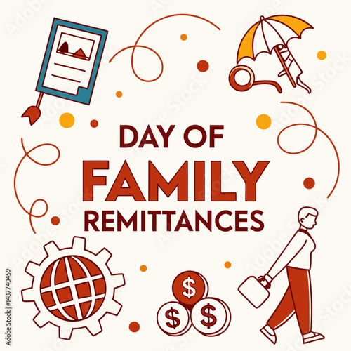 DAY OF FAMILY REMITTANCES vector illustration