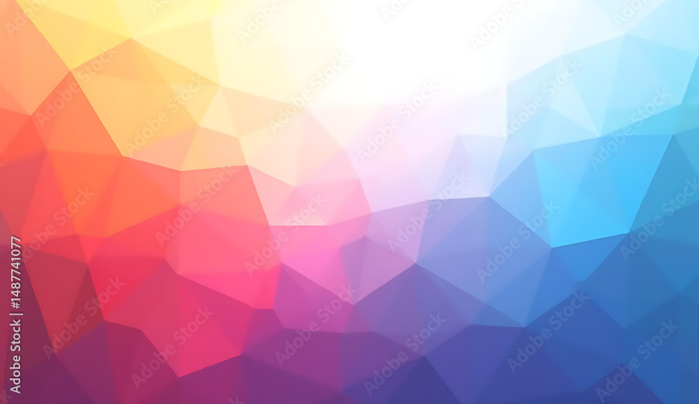 Fototapeta premium Abstract Polygon Gradient Background with Vibrant Color Transition