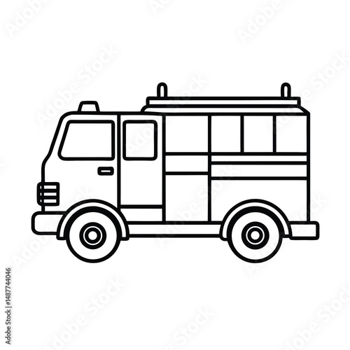 fire truck emergency vehicle silhouette