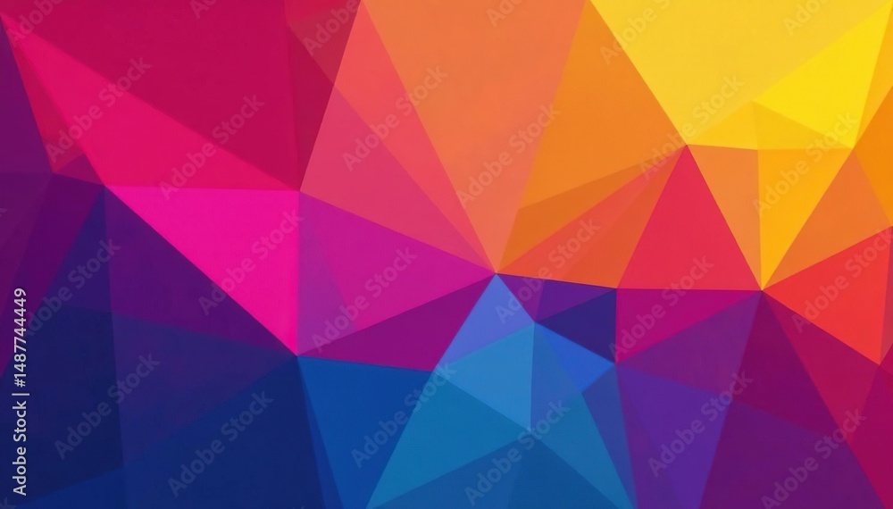 Obraz premium Abstract geometric shapes, vibrant colors, perfect for website backgrounds, design element, infinite background, line