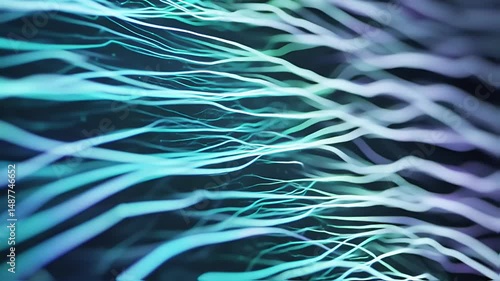 Flowing Abstract Lines Light Background Animation Slow Motion