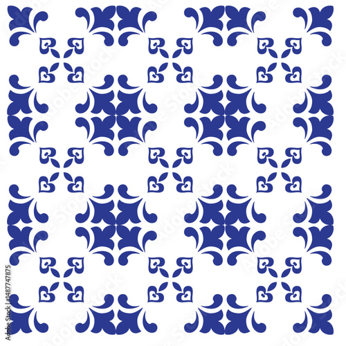 Decor pattern template repeating flora sketch in illustration
