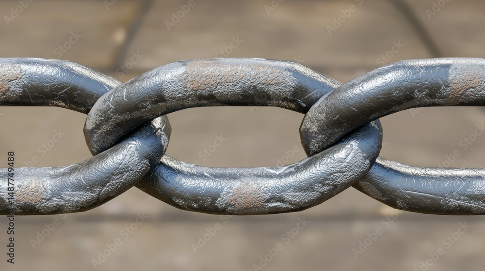 Closeup metal chain links texture Closeup metal chain links texture