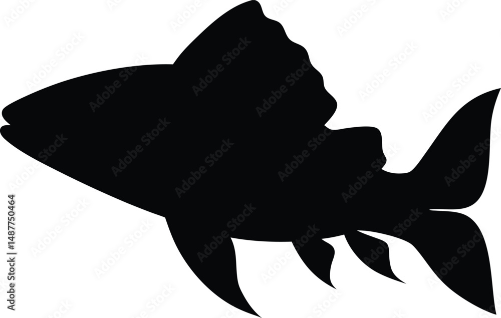 Fototapeta premium walleye fish silhouette