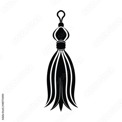 tassel design black vector silhouette