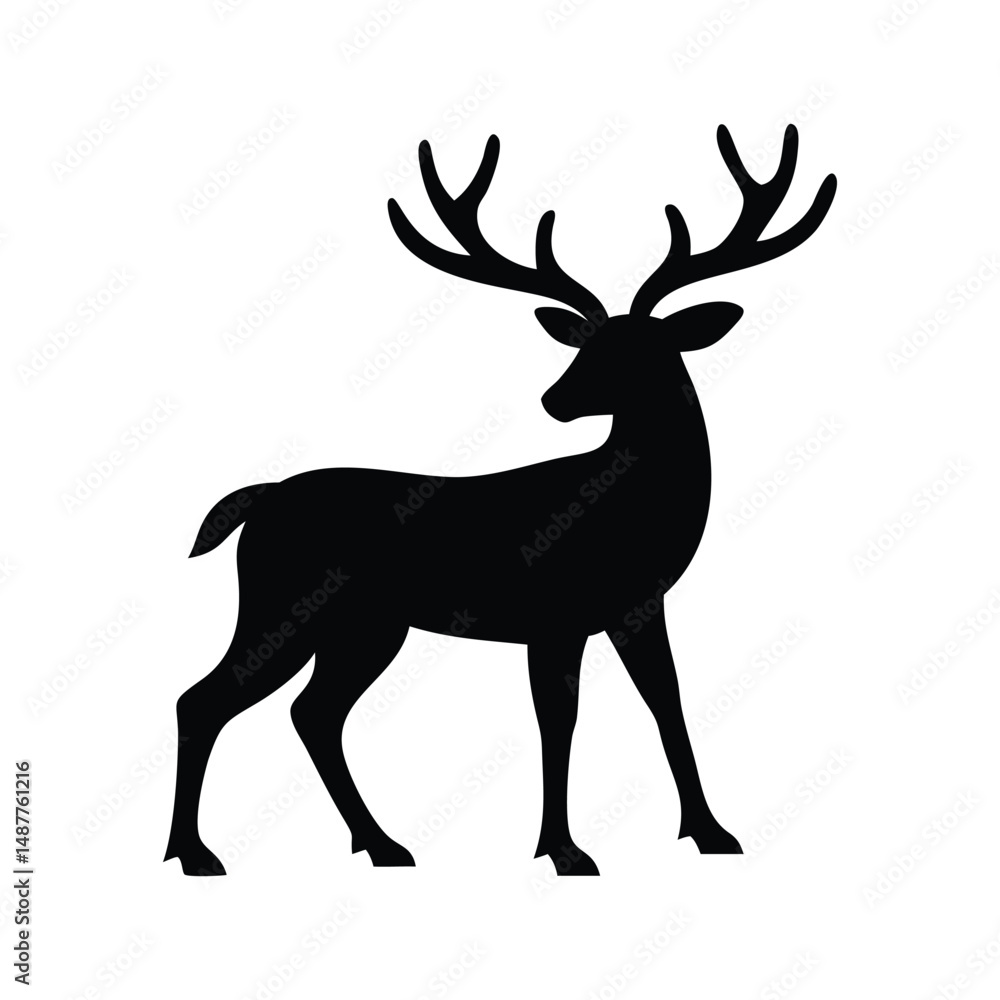 Fototapeta premium Adobe Illustrator Artwork deer silhouette