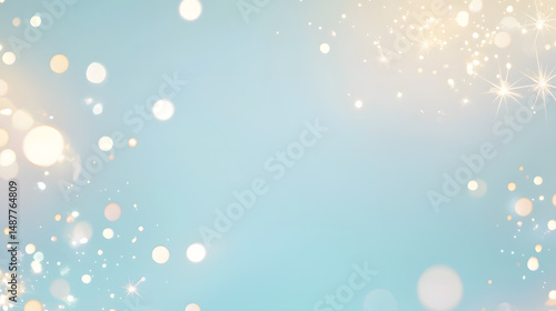 Celebration of colors festive background digital art sky blue and pastel bright atmosphere halfstock style