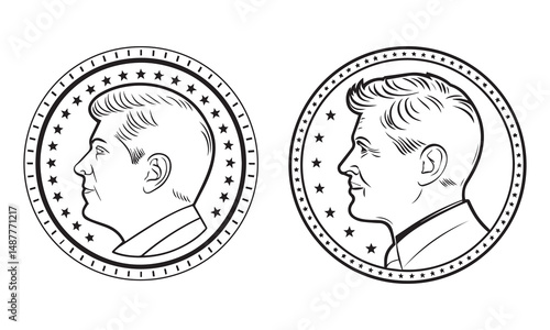 vector illustration of a coin