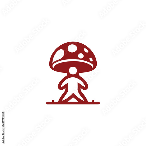 Mushroom man logo