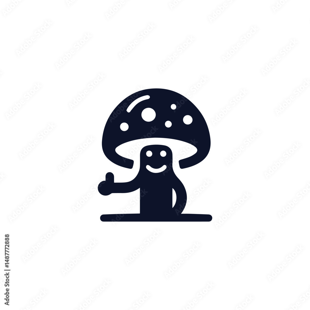 Obraz premium Mushroom man logo