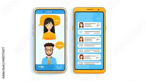 Creative Mobile Chat Interaction on Smartphone Screens with Icons
