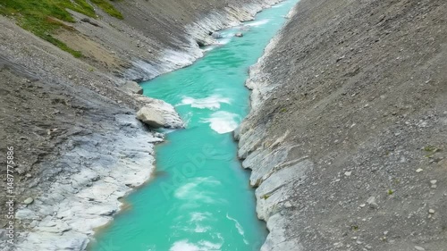 Wallpaper Mural Turquoise River Flowing Through Rocky Canyon Torontodigital.ca