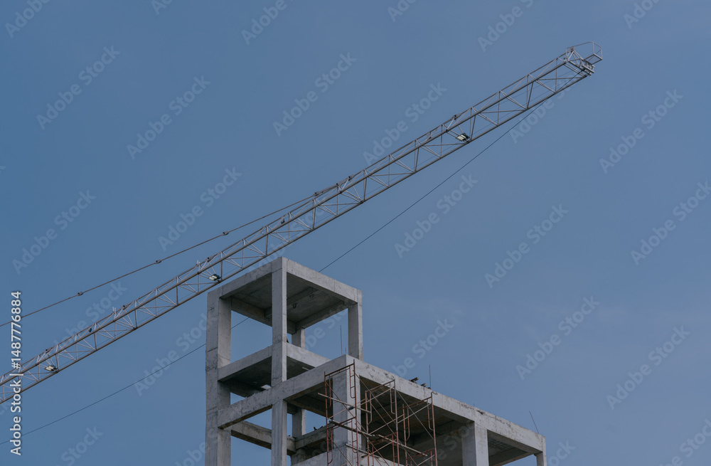 Fototapeta premium Office tower under construction.