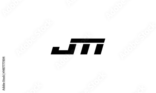 JM initial letters, monogram logo