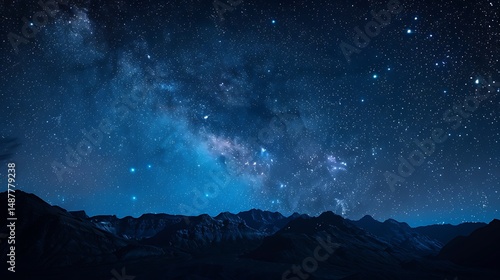 starry night sky with clouds