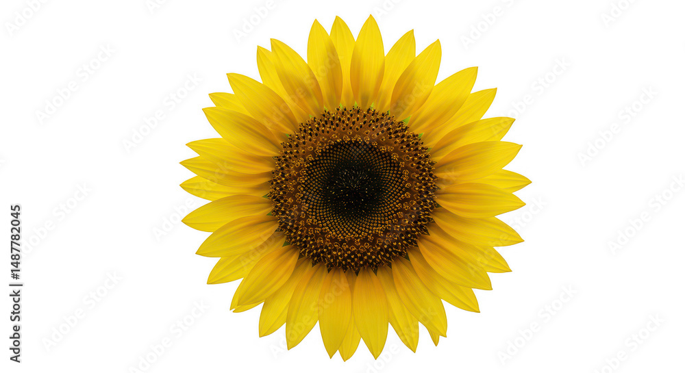 Fototapeta premium Closeup sunflower against black background
