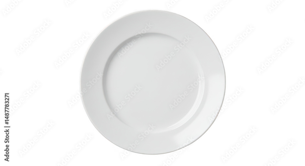 Empty round white plate Empty round white plate