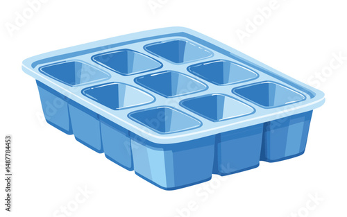 Silicone Ice Cube Mold - Vector Illustration
