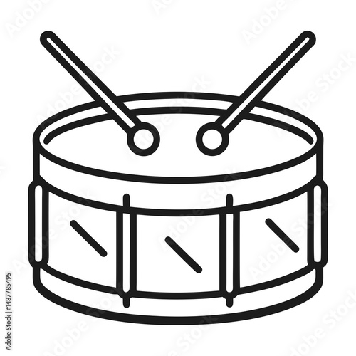 drum and drumsticks