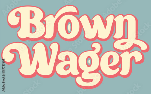 Brown wager vector graphics illustration file