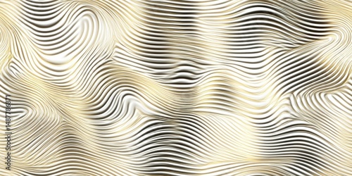Wallpaper Mural Abstract wavy lines in a golden hue create a mesmerizing background of fluid movement and texture Torontodigital.ca