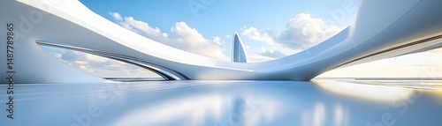 Stunning architectural design of a futuristic building complex.